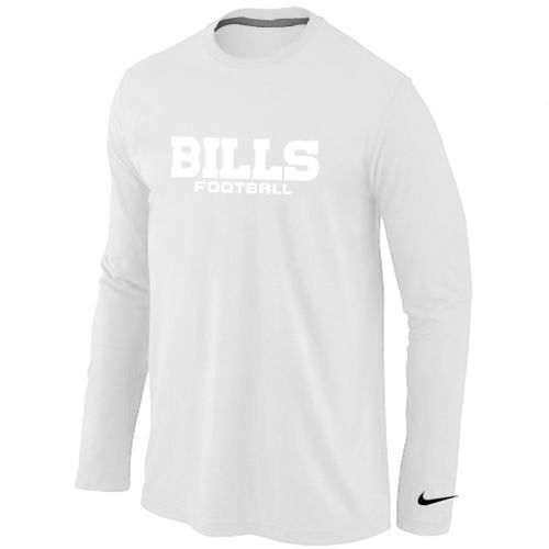 Nike Buffalo Bills Authentic Font Long Sleeve NFL T-Shirt - White